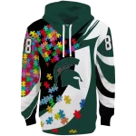 personalized michigan state spartans puzzle pieces green hoodie best selling