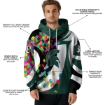 personalized michigan state spartans puzzle pieces green hoodie best selling