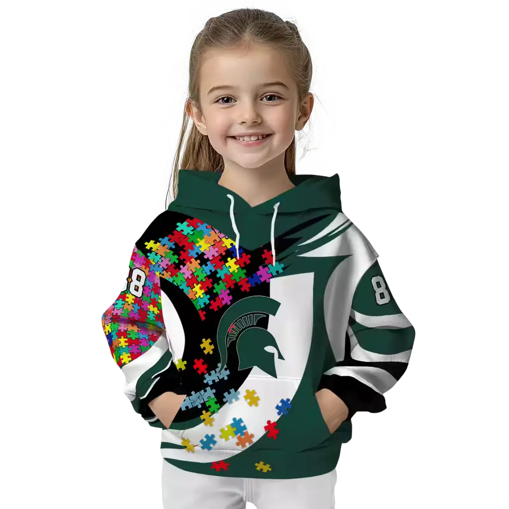 personalized michigan state spartans puzzle pieces green hoodie top rated personalized michigan state spartans puzzle pieces green hoodie top rated