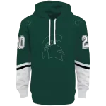 personalized michigan state spartans striped sleeves green hoodie best selling
