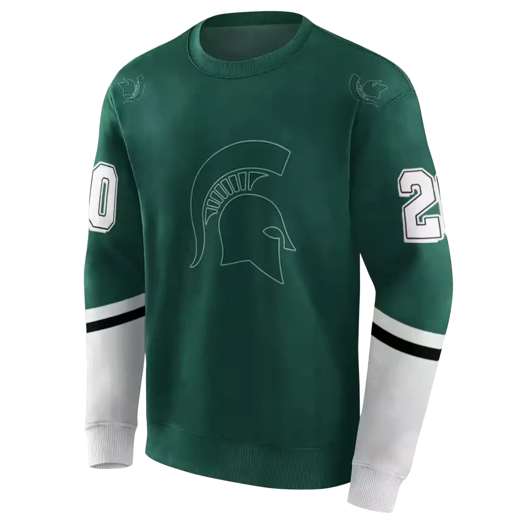 personalized michigan state spartans striped sleeves green hoodie new arrival personalized michigan state spartans striped sleeves green hoodie new arrival