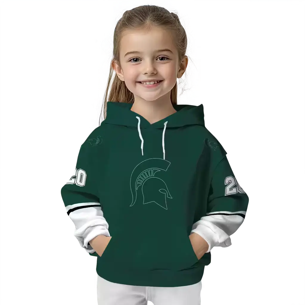personalized michigan state spartans striped sleeves green hoodie top rated personalized michigan state spartans striped sleeves green hoodie top rated