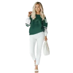 personalized michigan state spartans striped sleeves green hoodie best selling