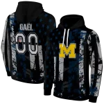 personalized michigan wolverines distressed flag blue black hoodie best selling