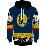 personalized michigan wolverines grateful vibes blue hoodie best selling