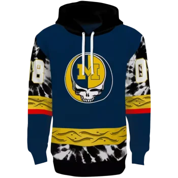 personalized michigan wolverines grateful vibes blue hoodie best selling