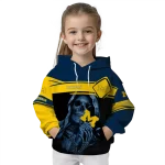 personalized michigan wolverines grim reaper blue black hoodie best selling