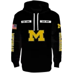 personalized michigan wolverines punisher skull black hoodie best selling