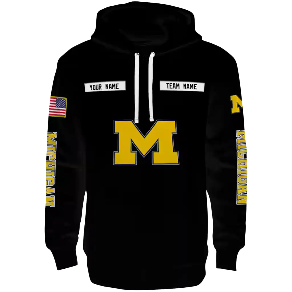 personalized michigan wolverines punisher skull black hoodie best selling personalized michigan wolverines punisher skull black hoodie best selling