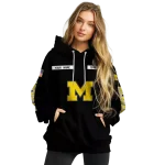 personalized michigan wolverines punisher skull black hoodie best selling