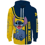 personalized michigan wolverines stitch blue hoodie best selling