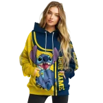 personalized michigan wolverines stitch blue hoodie best selling