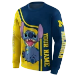 personalized michigan wolverines stitch blue hoodie best selling