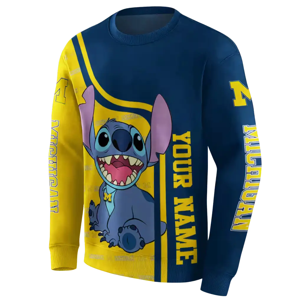 personalized michigan wolverines stitch blue hoodie new arrival personalized michigan wolverines stitch blue hoodie new arrival