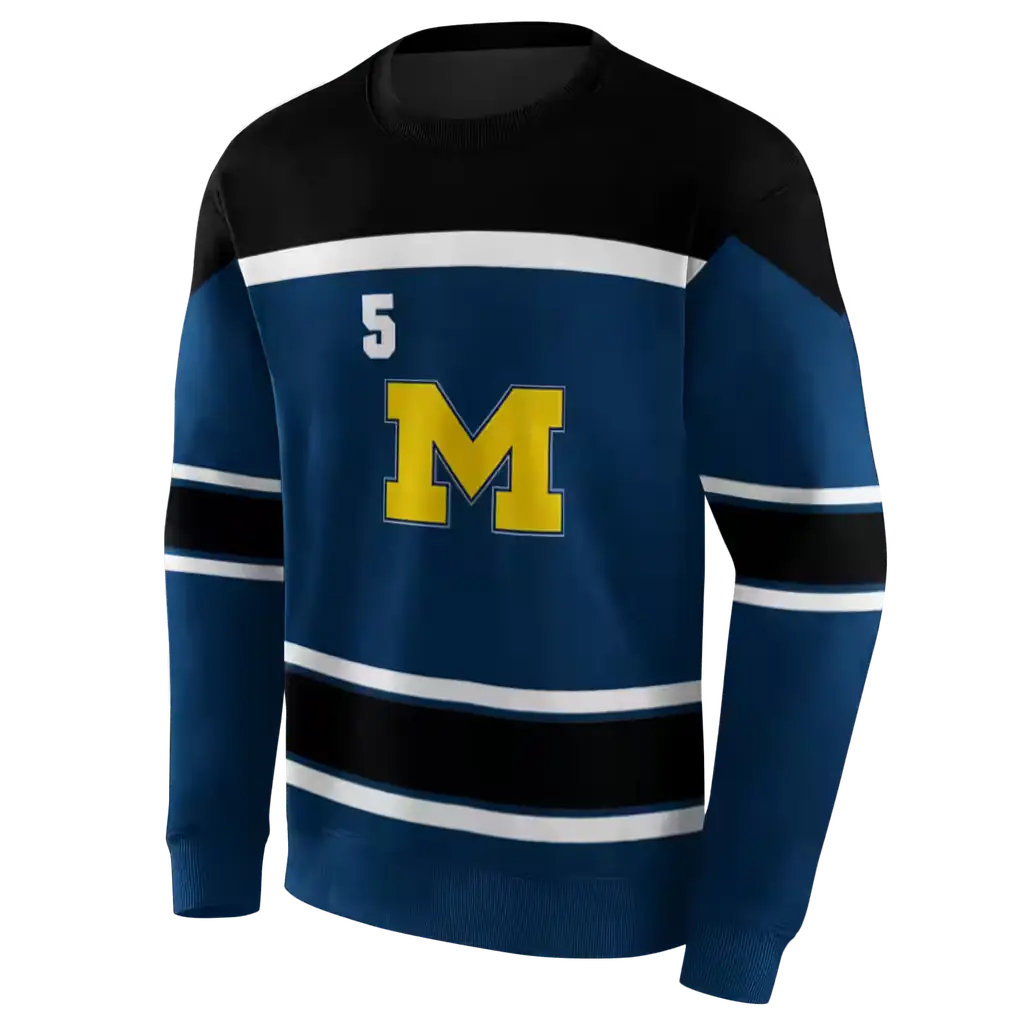 personalized michigan wolverines striped pattern blue hoodie new arrival personalized michigan wolverines striped pattern blue hoodie new arrival