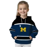 personalized michigan wolverines striped pattern blue hoodie best selling