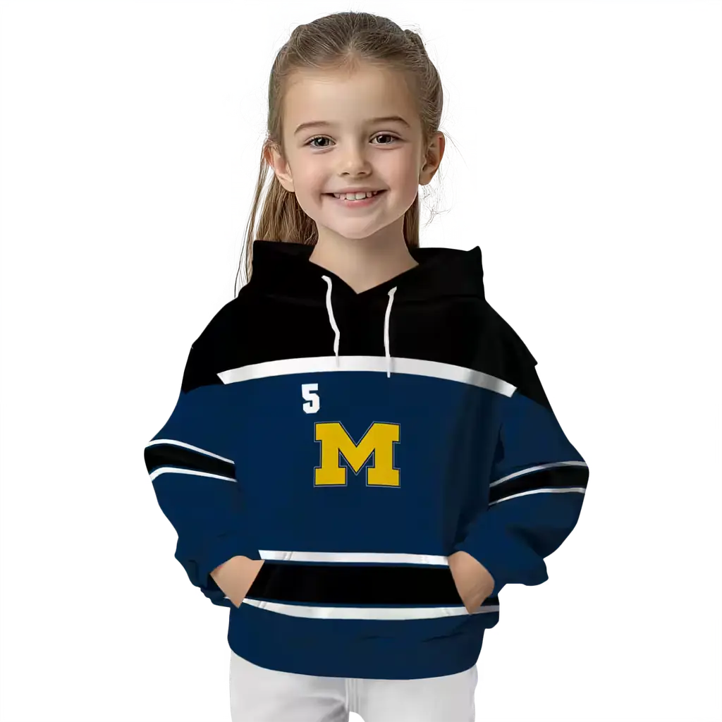 personalized michigan wolverines striped pattern blue hoodie top rated personalized michigan wolverines striped pattern blue hoodie top rated
