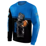 personalized middle tennessee blue raiders baby groot blue black hoodie best selling