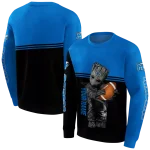 personalized middle tennessee blue raiders baby groot blue black hoodie best selling