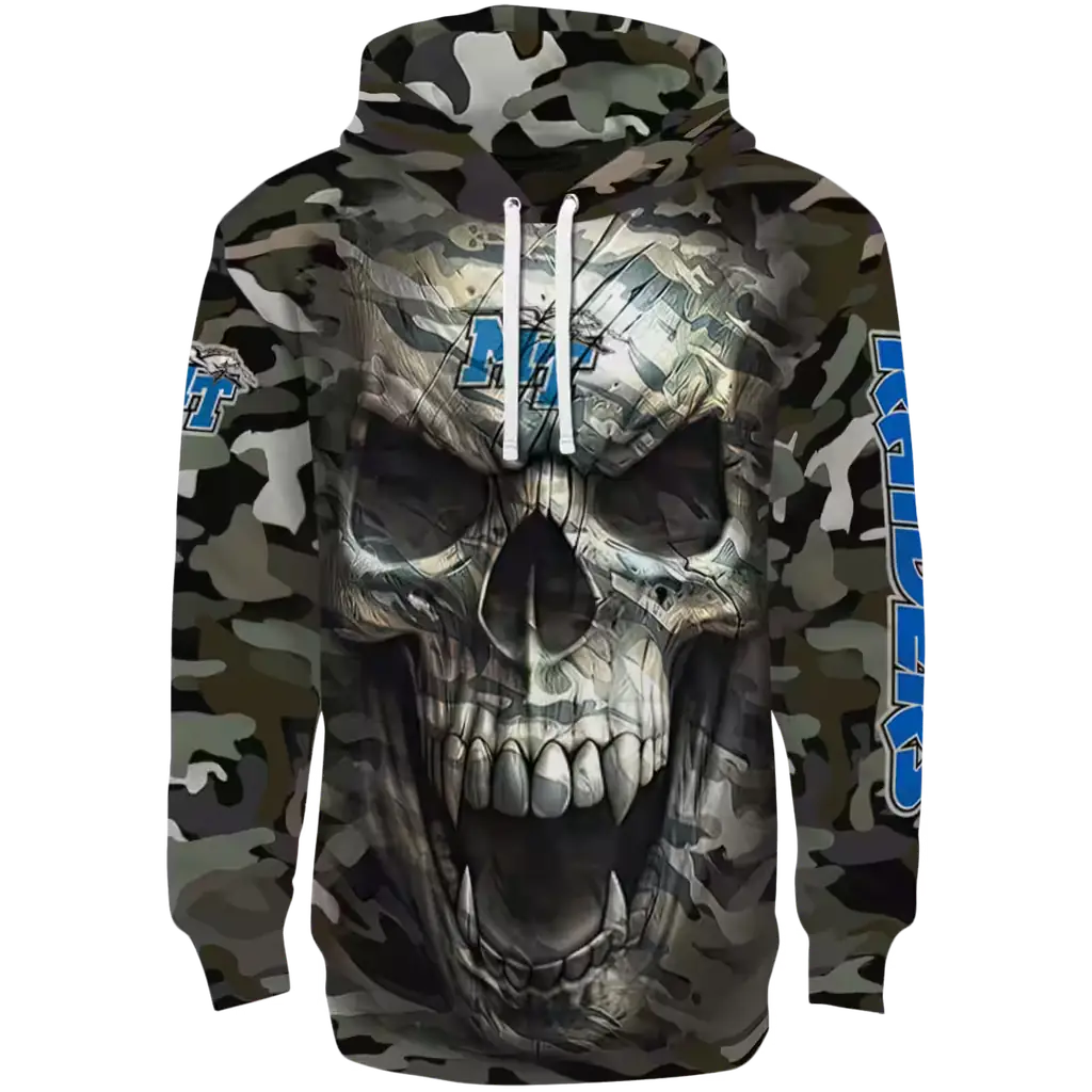 personalized middle tennessee blue raiders camo skull hoodie best selling personalized middle tennessee blue raiders camo skull hoodie best selling