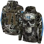 personalized middle tennessee blue raiders camo skull hoodie best selling