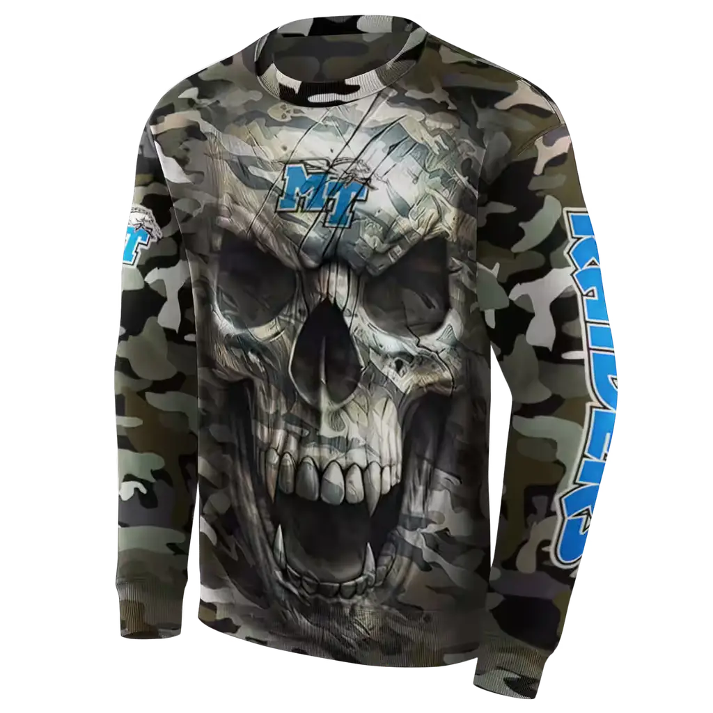 personalized middle tennessee blue raiders camo skull hoodie new arrival personalized middle tennessee blue raiders camo skull hoodie new arrival