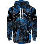personalized middle tennessee blue raiders hunting theme blue black hoodie best selling