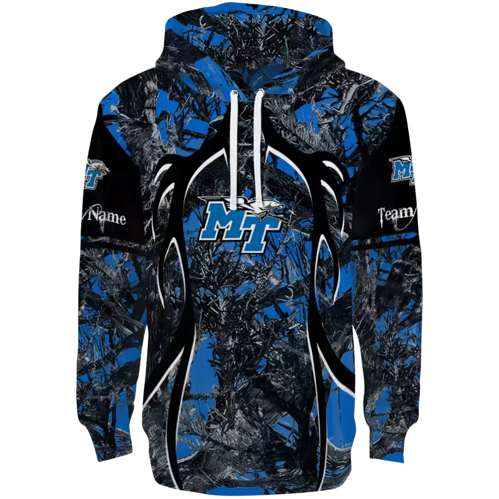 personalized middle tennessee blue raiders hunting theme blue black hoodie best selling personalized middle tennessee blue raiders hunting theme blue black hoodie best selling