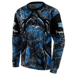 personalized middle tennessee blue raiders hunting theme blue black hoodie best selling
