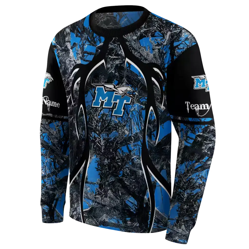 personalized middle tennessee blue raiders hunting theme blue black hoodie new arrival personalized middle tennessee blue raiders hunting theme blue black hoodie new arrival