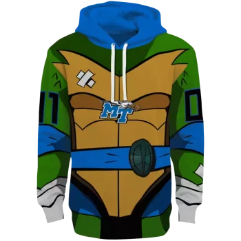 personalized middle tennessee blue raiders superhero armor blue green hoodie best selling