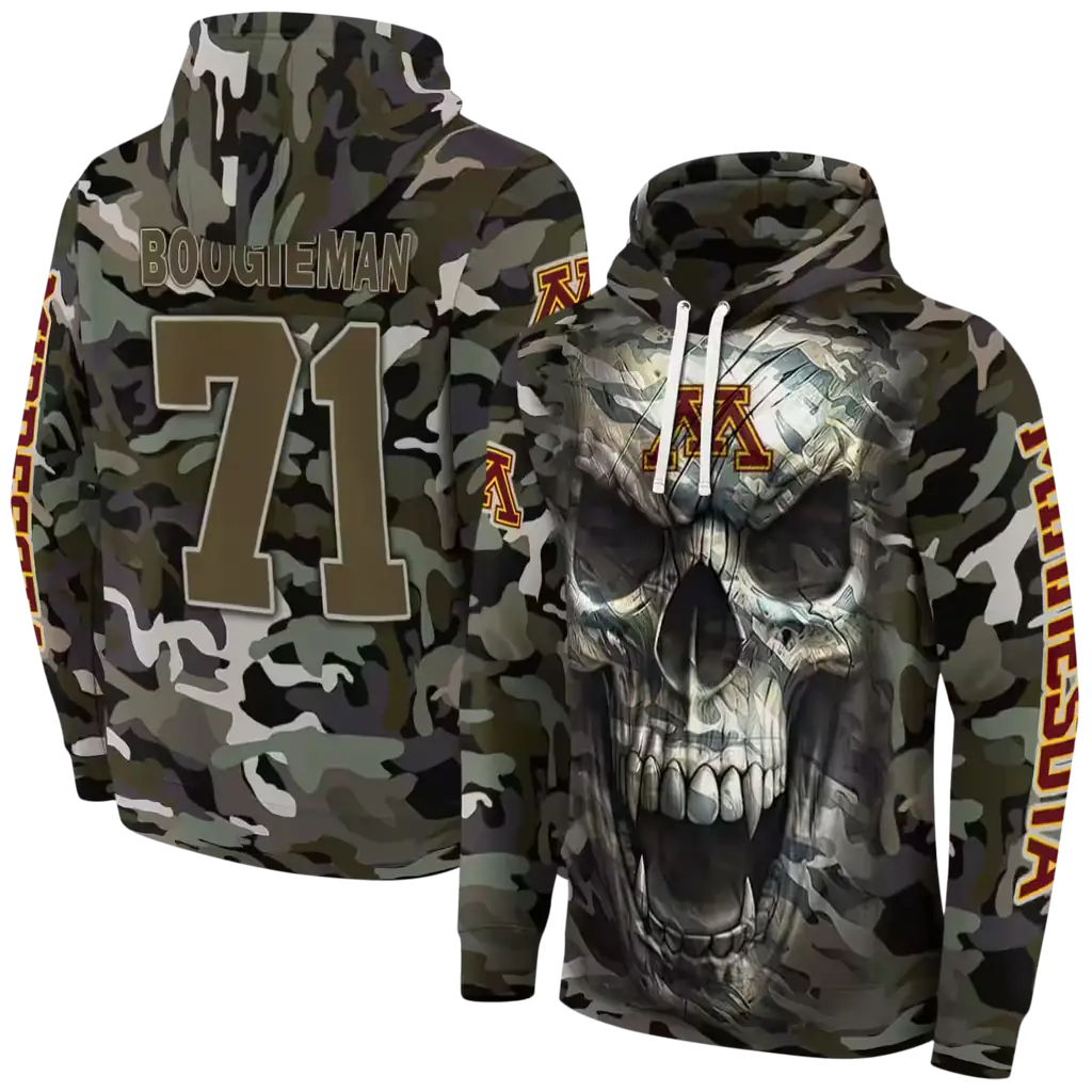 personalized minnesota golden gophers camo skull hoodie fashion forward personalized minnesota golden gophers camo skull hoodie fashion forward