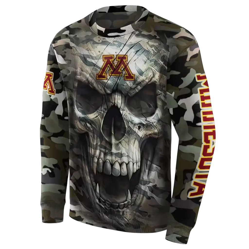 personalized minnesota golden gophers camo skull hoodie new arrival personalized minnesota golden gophers camo skull hoodie new arrival