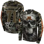 personalized minnesota golden gophers camo skull hoodie best selling