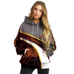 personalized minnesota golden gophers hexagonal mesh maroon black gray hoodie best selling