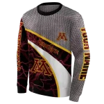 personalized minnesota golden gophers hexagonal mesh maroon black gray hoodie best selling