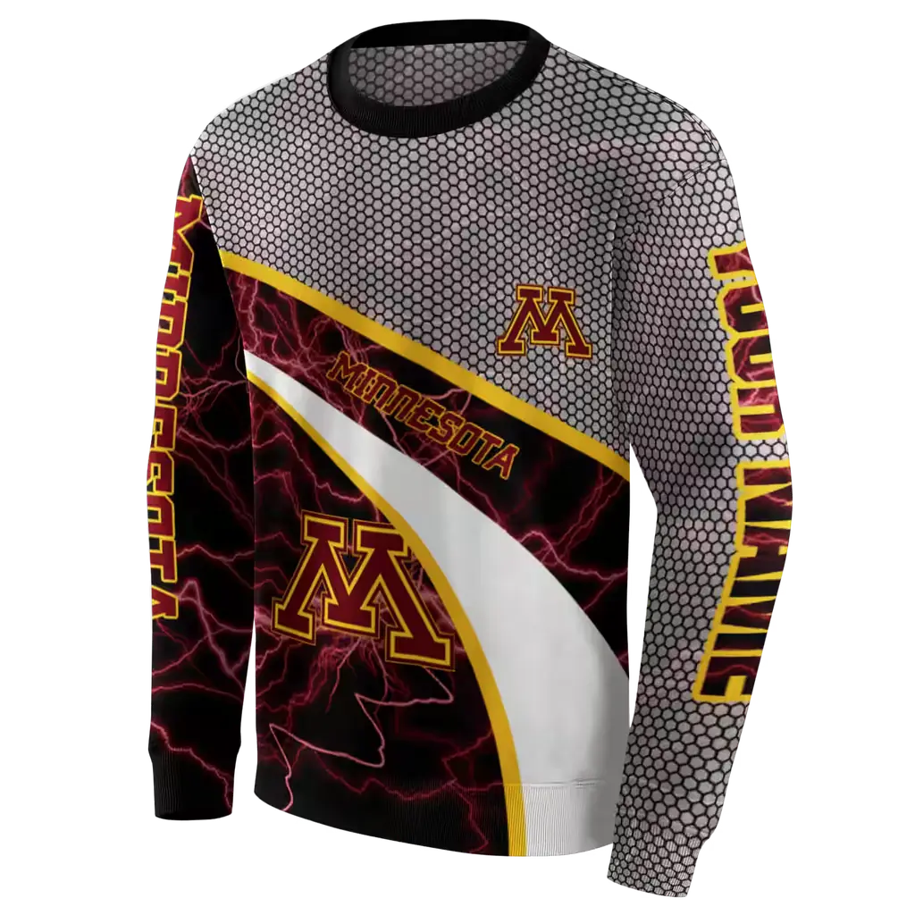 personalized minnesota golden gophers hexagonal mesh maroon black gray hoodie new arrival personalized minnesota golden gophers hexagonal mesh maroon black gray hoodie new arrival