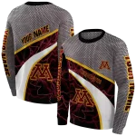 personalized minnesota golden gophers hexagonal mesh maroon black gray hoodie best selling