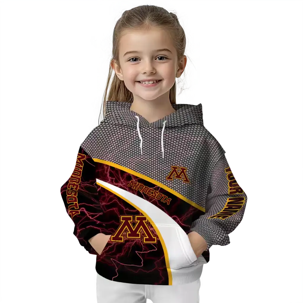 personalized minnesota golden gophers hexagonal mesh maroon black gray hoodie top rated personalized minnesota golden gophers hexagonal mesh maroon black gray hoodie top rated