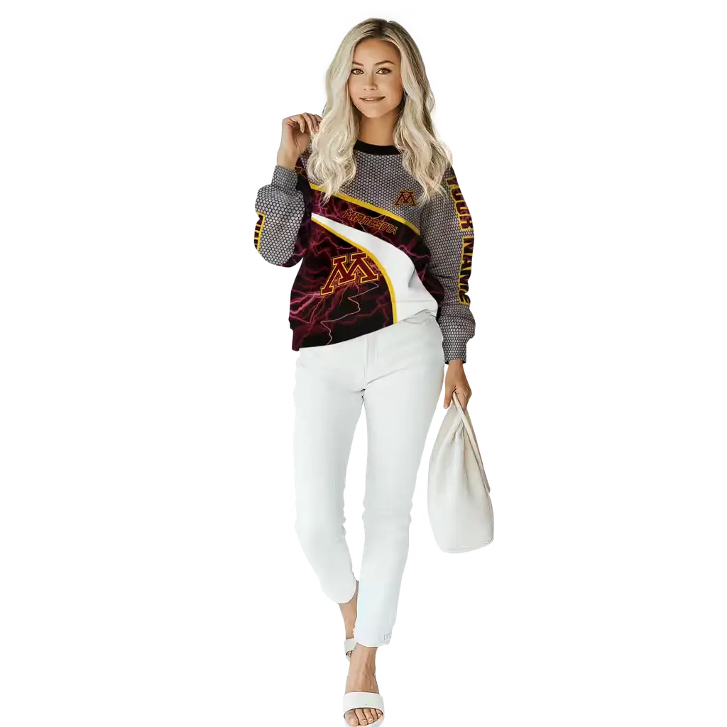 personalized minnesota golden gophers hexagonal mesh maroon black gray hoodie trendy personalized minnesota golden gophers hexagonal mesh maroon black gray hoodie trendy