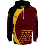 personalized minnesota golden gophers minimalist design maroon black hoodie best selling