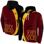 personalized minnesota golden gophers minimalist design maroon black hoodie best selling