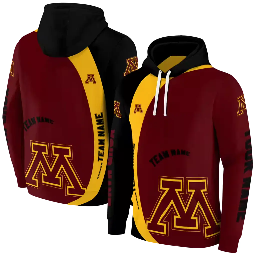 personalized minnesota golden gophers minimalist design maroon black hoodie fashion forward personalized minnesota golden gophers minimalist design maroon black hoodie fashion forward