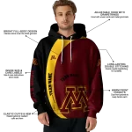 personalized minnesota golden gophers minimalist design maroon black hoodie best selling