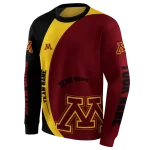 personalized minnesota golden gophers minimalist design maroon black hoodie best selling