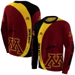 personalized minnesota golden gophers minimalist design maroon black hoodie best selling