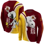 personalized minnesota golden gophers peeking snoopy maroon hoodie best selling