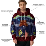 personalized minnesota golden gophers spongebob patrick star maroon navy hoodie best selling