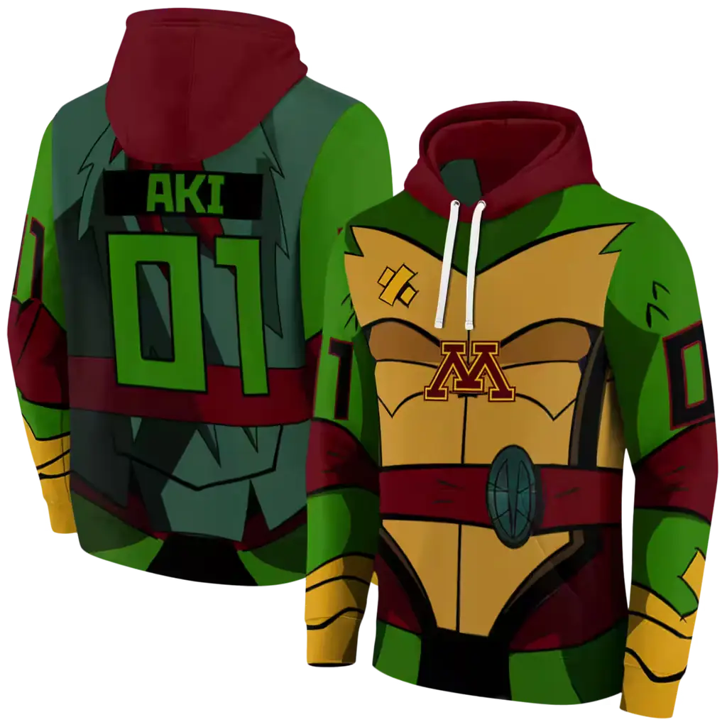 personalized minnesota golden gophers superhero armor maroon green hoodie fashion forward personalized minnesota golden gophers superhero armor maroon green hoodie fashion forward