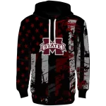 personalized mississippi state bulldogs distressed flag maroon black hoodie best selling